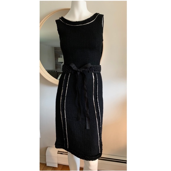 PRADA Virgin Wool Sheath Dress | Black Size 2 - Picture 4 of 16